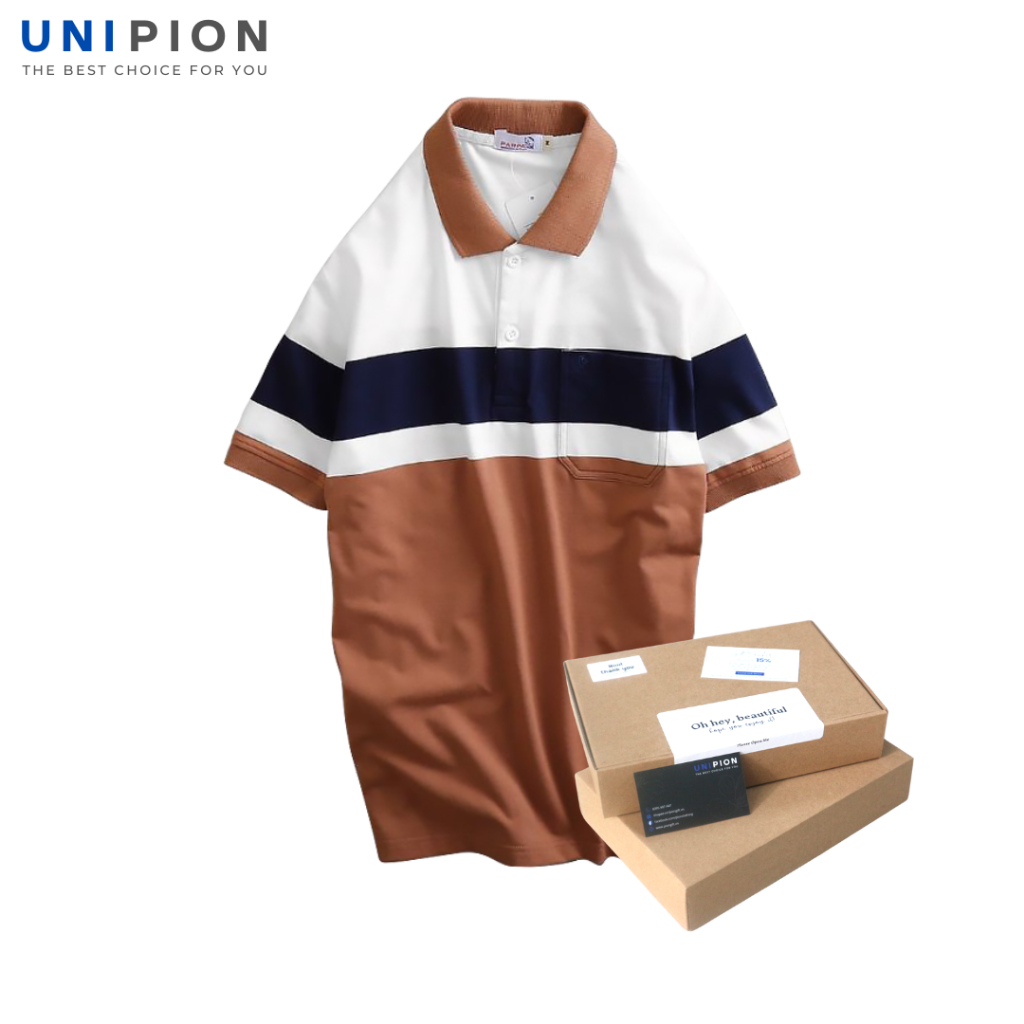 Áo POLO Nam UNIPION cao cấp phối màu sang trọng, lịch lãm tặng kèm hộp quà tặng
