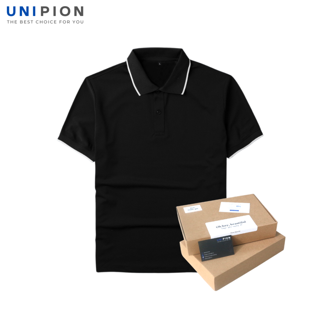 Áo POLO Nam UNIPION ngắn tay chất cá sấu cotton cao cấp bền đẹp phong cách basic tặng kèm hộp