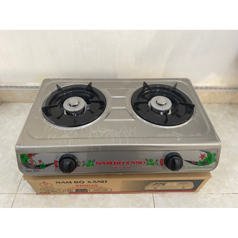 bếp biogas đôi mặt inox