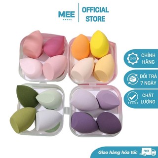 Hộp 4 bông mút trang điểm, mút tán kem nền