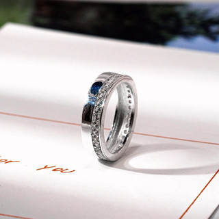 Nhẫn bạc nam nữ kylan silver kl0096 đai trơn viền dải đá tấm 1.5ly kim cương nhân tạo