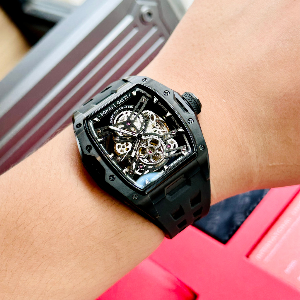 Đồng hồ nam dây cao su Bonest Gatti Ghost BG5502-A1