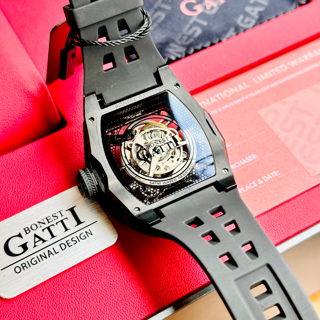Đồng hồ nam dây cao su Bonest Gatti Ghost BG5502-A1