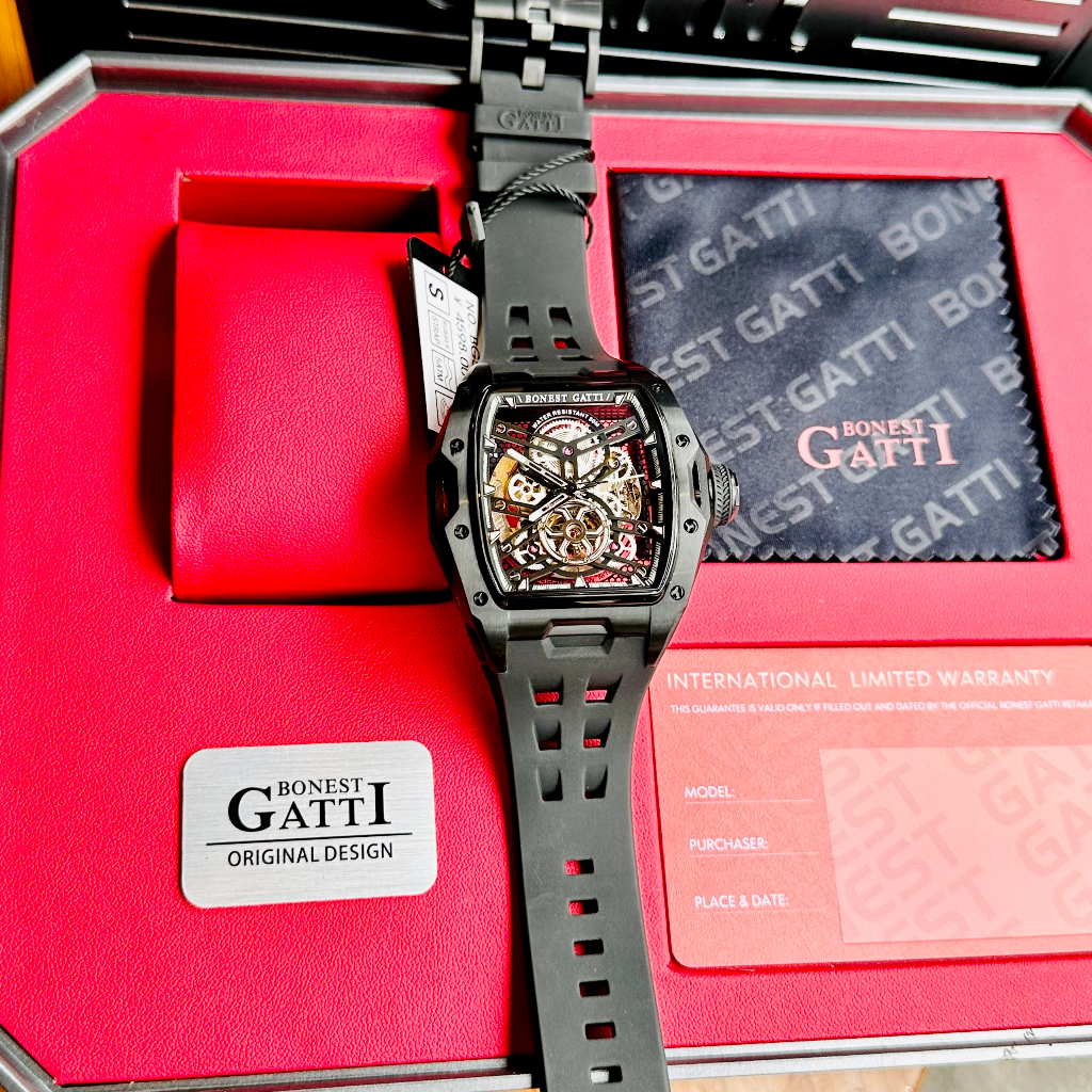 Đồng hồ nam dây cao su Bonest Gatti Ghost BG5502-A1