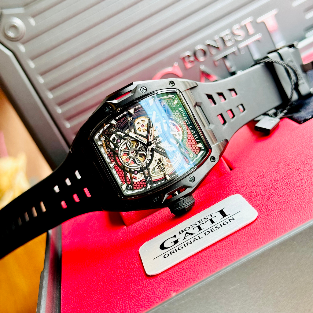 Đồng hồ nam dây cao su Bonest Gatti Ghost BG5502-A1