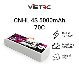 Pin CNHL G+Plus 4S 14.8V 5000mAh 70C jack XT90 cho tàu, xe, máy bay điều khiển từ xa
