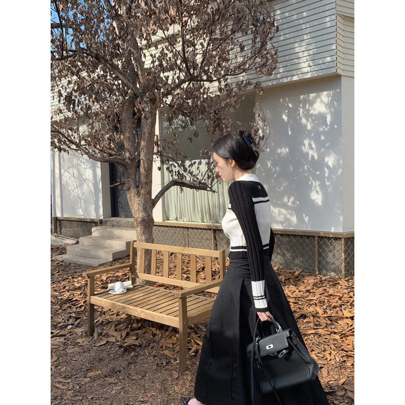 CHOUCHUU Áo len kiểu body thời trang thu đông cho nữ