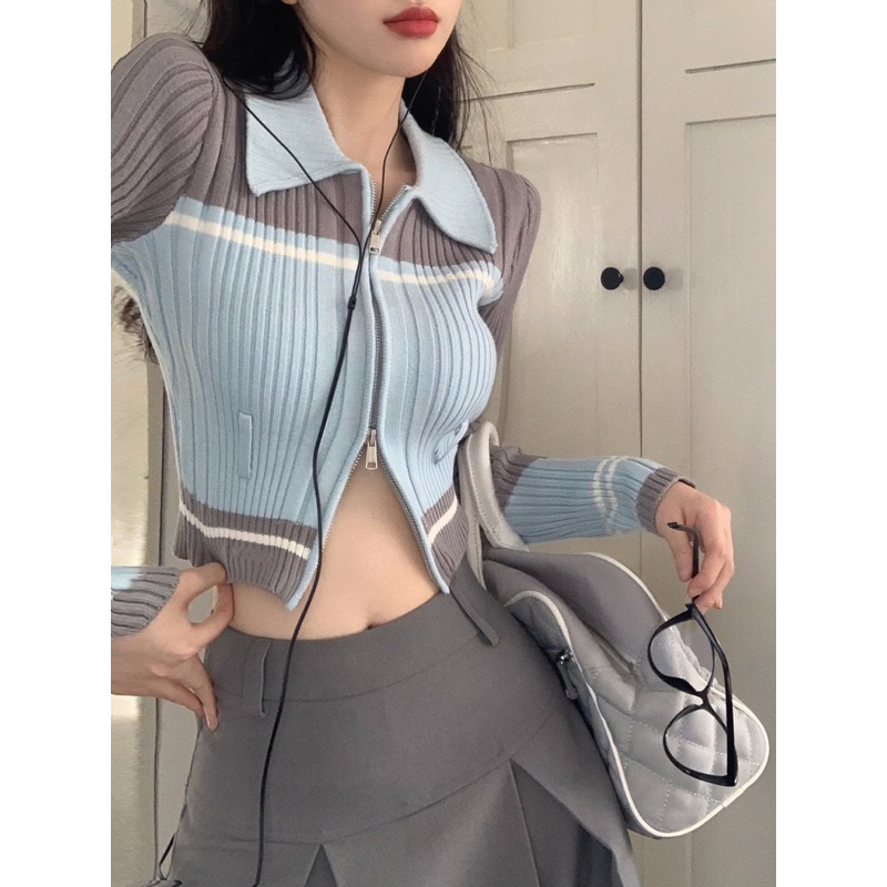 CHOUCHUU Áo len kiểu body thời trang thu đông cho nữ