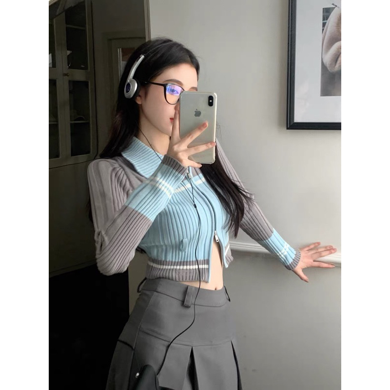 CHOUCHUU Áo len kiểu body thời trang thu đông cho nữ