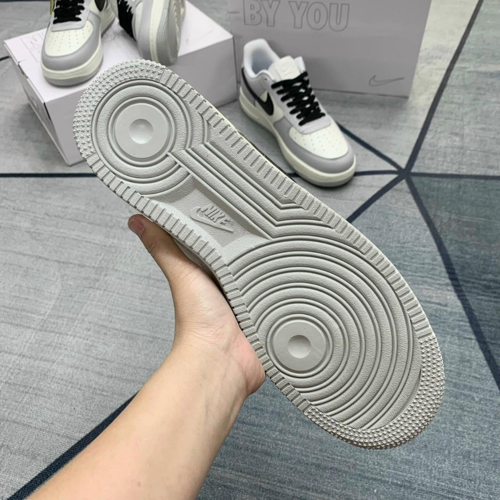 Giày Thể Thao AF1 Xám Móc Đen Nam Nữ,Giày Sneakers Air Force 1 Xám Vệt Đen Bàn Chải Siêu Hot 2023 Cao Cấp