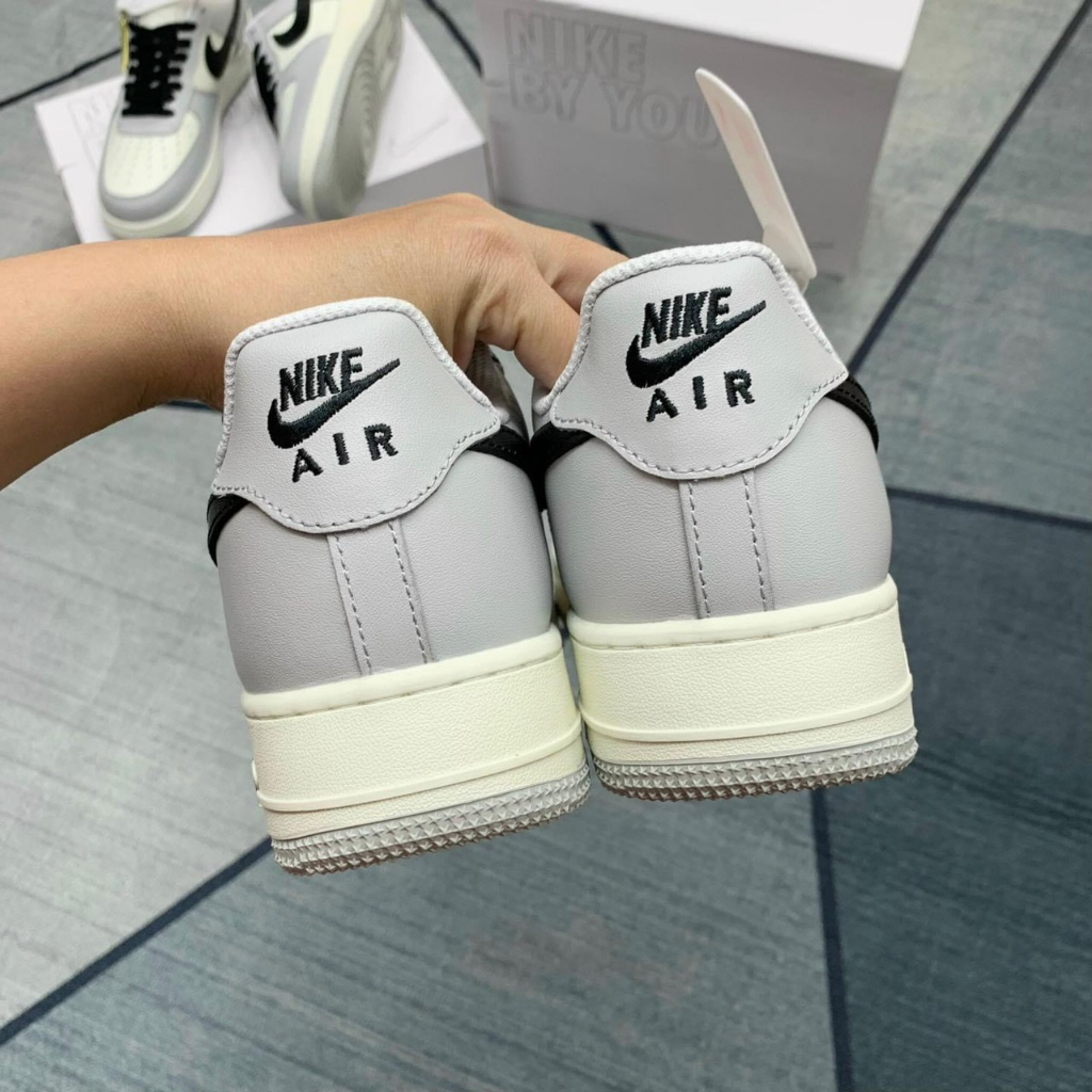 Giày Thể Thao AF1 Xám Móc Đen Nam Nữ,Giày Sneakers Air Force 1 Xám Vệt Đen Bàn Chải Siêu Hot 2023 Cao Cấp