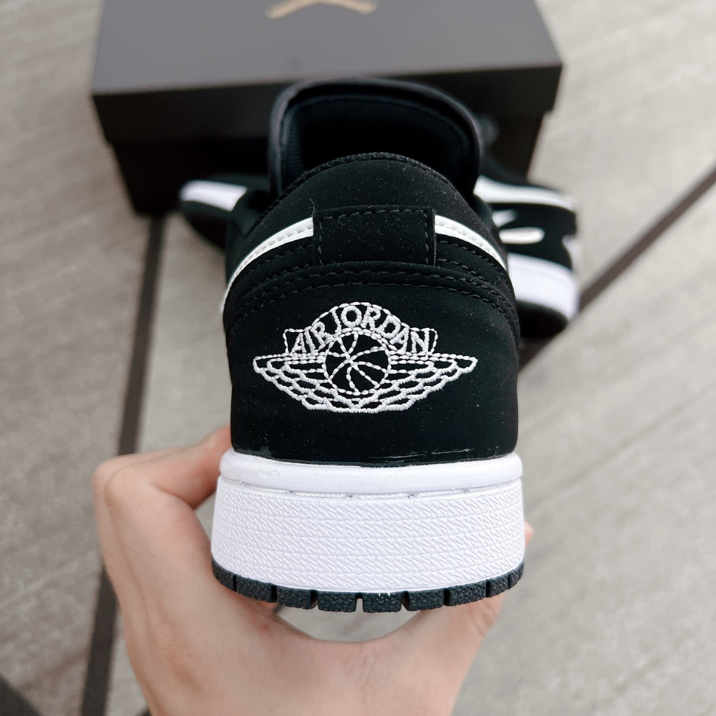 Giày jordan cổ thấp đen trắng, giày jordan 1 low panda nam nữ bản cao cấp full pk