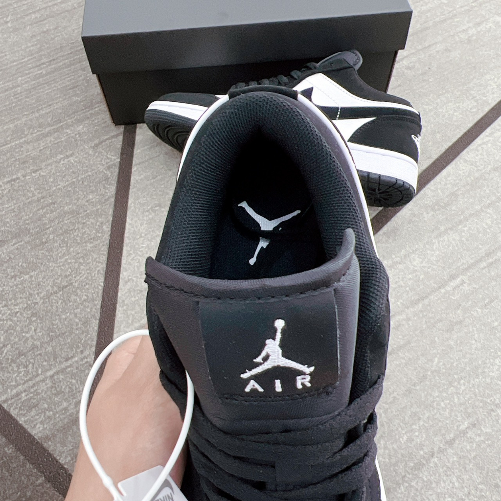 Giày jordan cổ thấp đen trắng, giày jordan 1 low panda nam nữ bản cao cấp full pk