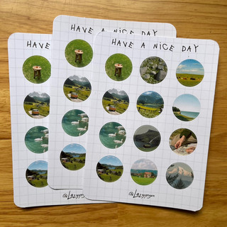 Have A Nice Day Sheet Sticker | Hình dán cảnh vậy trang trí sổ tay DIY