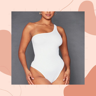 Bộ Bodysuit Lệch Vai Thun Gân Xịn
