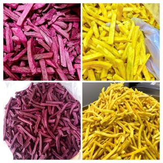 1kg khoai lang vàng/tím cọng sấy giòn - Kho sỉ ăn vặt Iyesfood