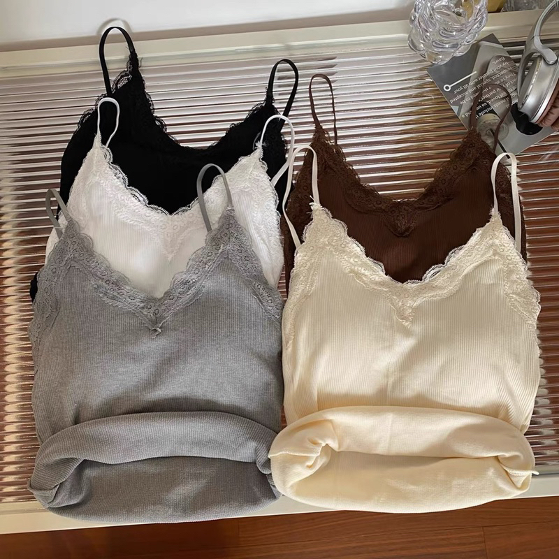 Áo bra 2 dây  viền ren quyến rũ gợi cảm đệm mút định hình