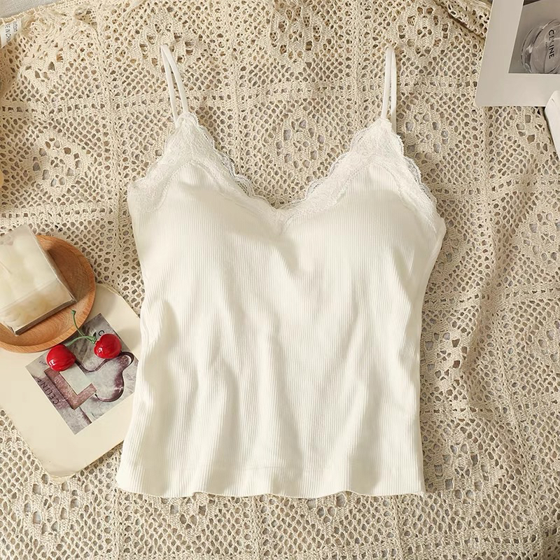 Áo bra 2 dây  viền ren quyến rũ gợi cảm đệm mút định hình