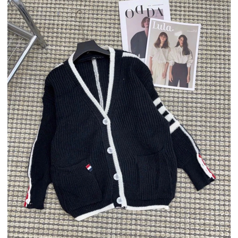 Áo cardigan len nữ THORM hàng QC form thụng