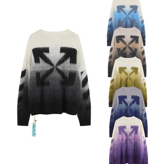 ⚡️hàng sẵn⚡️ áo len off-white ss22/off-white crewneck long -áo sweater off-white/ áo thu đông off- white