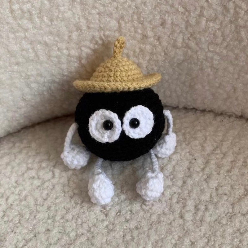 Móc chìa khoá nhân vật hoạt hình bồ hóng làm bằng len dễ thương dùng trang trí, làm quà tặng