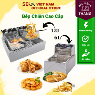 Nồi Chiên Ngập Dầu GORUN - SEKA, Bếp Chiên Nhúng Điện Sunny 6L, 12L inox cao cấp bản mới chiên rán nhanh chóng