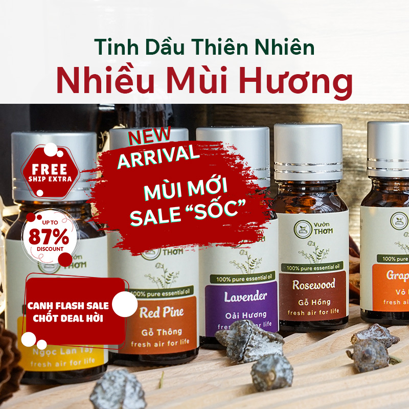 Tinh dầu thơm phòng Vườn Thơm chai 10ml, Tinh dầu thiên nhiên xông thơm phòng nguyên chất