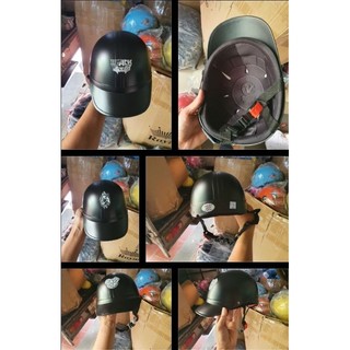 Nón bảo hiểm nửa đầu thời trang màu đen - mũ bảo hiểm 1/2 đầu xịn sò