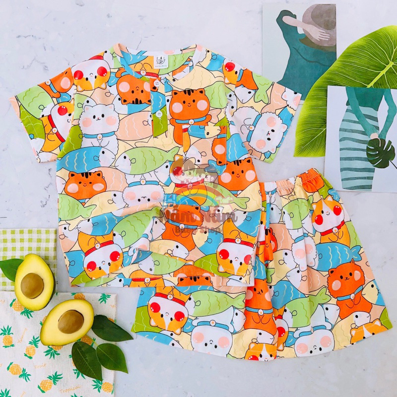 Bộ tay ngắn quần đùi bé trai chất lanh/tole Bảo Sam