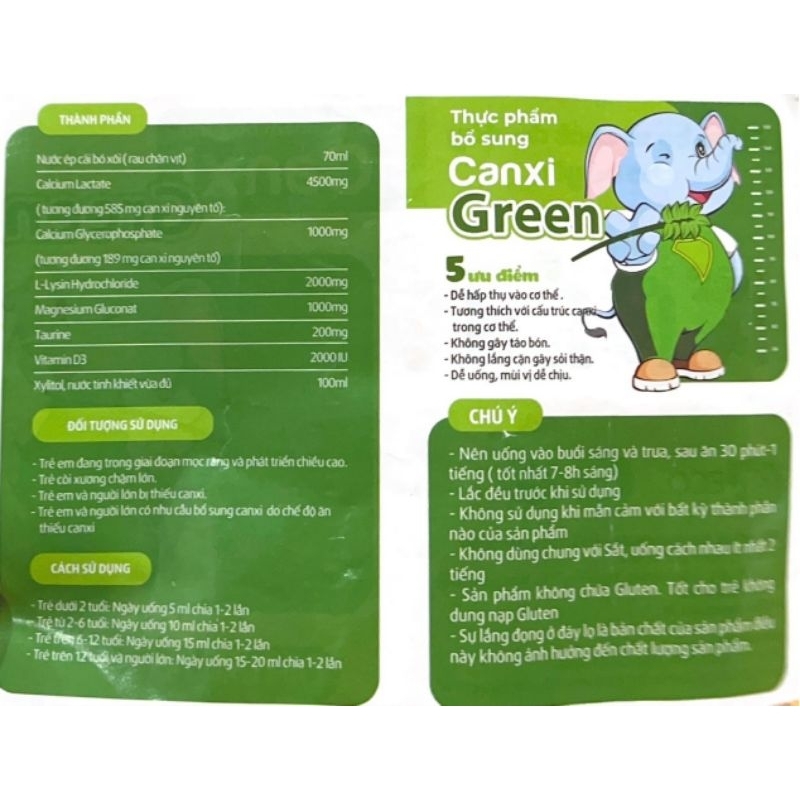 Canxi hữu cơ faneco tách lẻ 1 lọ 100ml