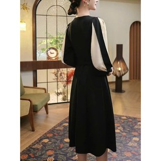 Đầm xòe cổ V eo phối pk siêu xinh