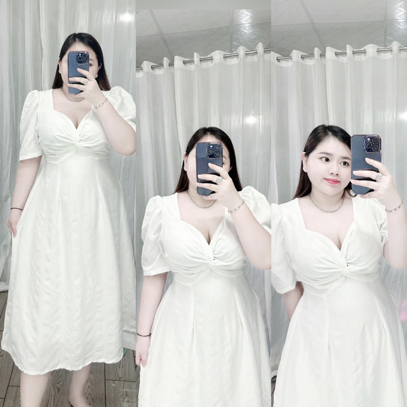 Váy soắn ngực bigsize 80-140kg