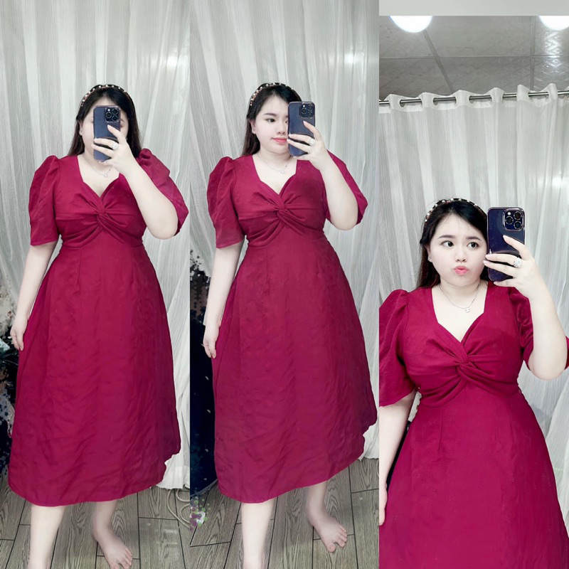 Váy soắn ngực bigsize 80-140kg