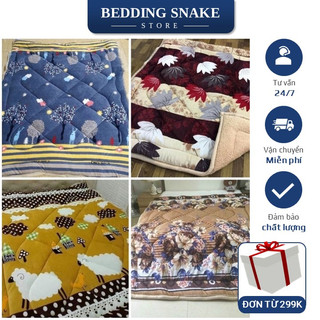 Chăn lông cừu, chăn lông 3 lớp loại 1 siêu ấm cao cấp căng phồng kích thước 1m8x2m