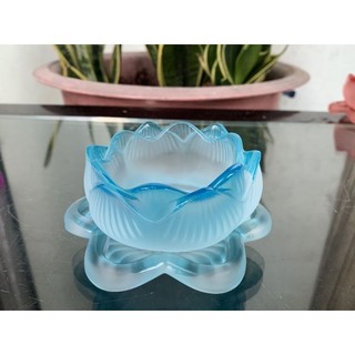 đế đèn cầy sáp nến đá lưu ly đồ thờ cúng đế sen