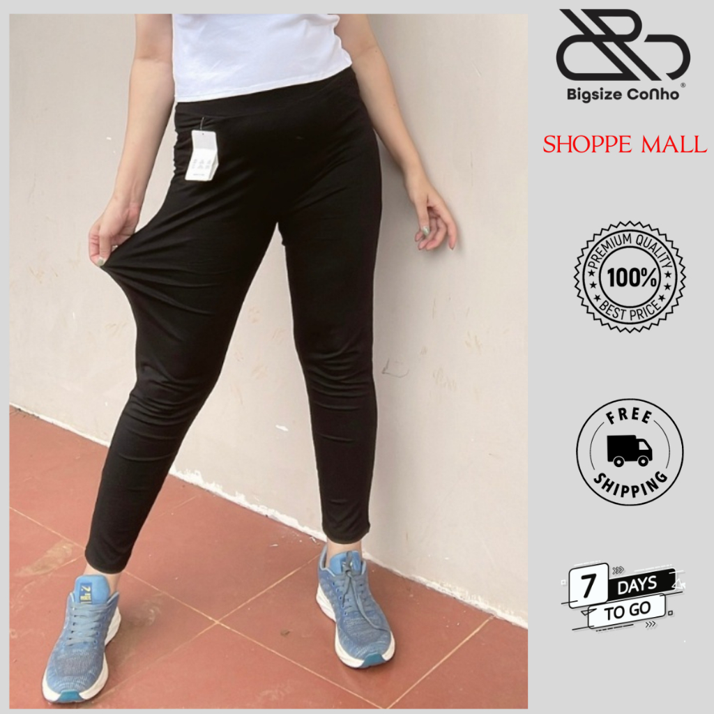 Quần Legging Bigsize Cô Nhỏ Có Túi Trước,Quần Dài Big Size Nữ Chất Liệu Umi Mềm Mại Co Giãn QXO