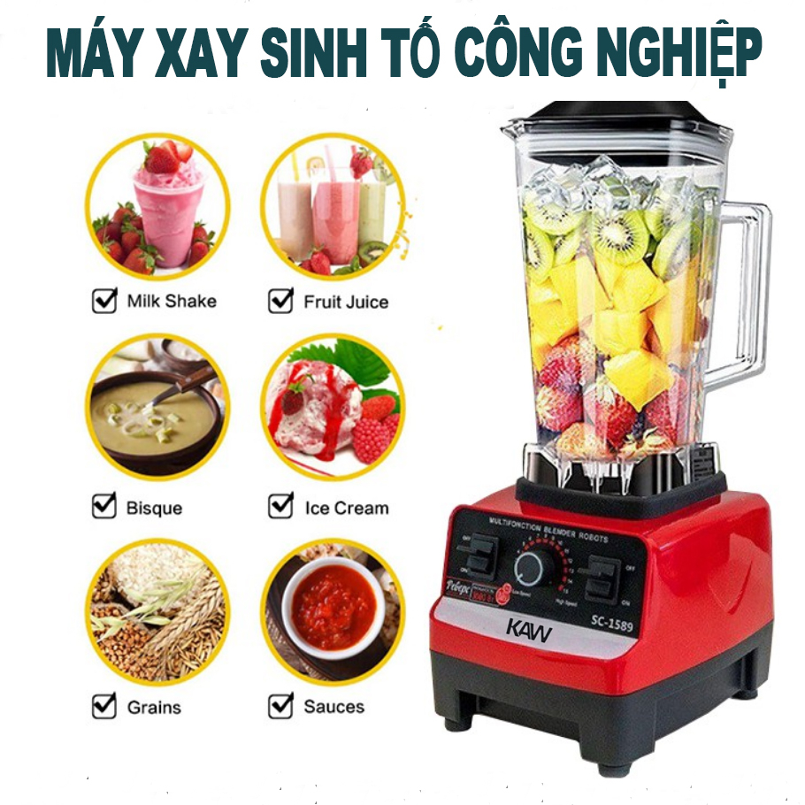 Máy Xay Sinh Tố Công Nghiệp KAW SC-1589 Công Suất 5000W