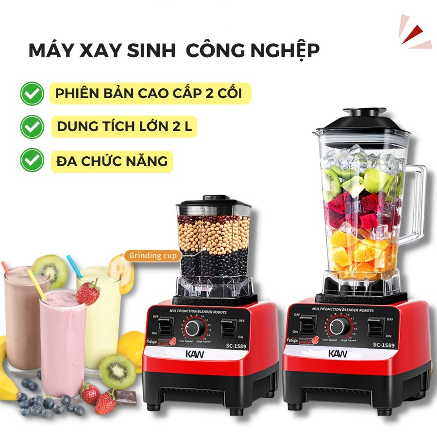 Máy Xay Sinh Tố Công Nghiệp KAW SC-1589 Công Suất 5000W