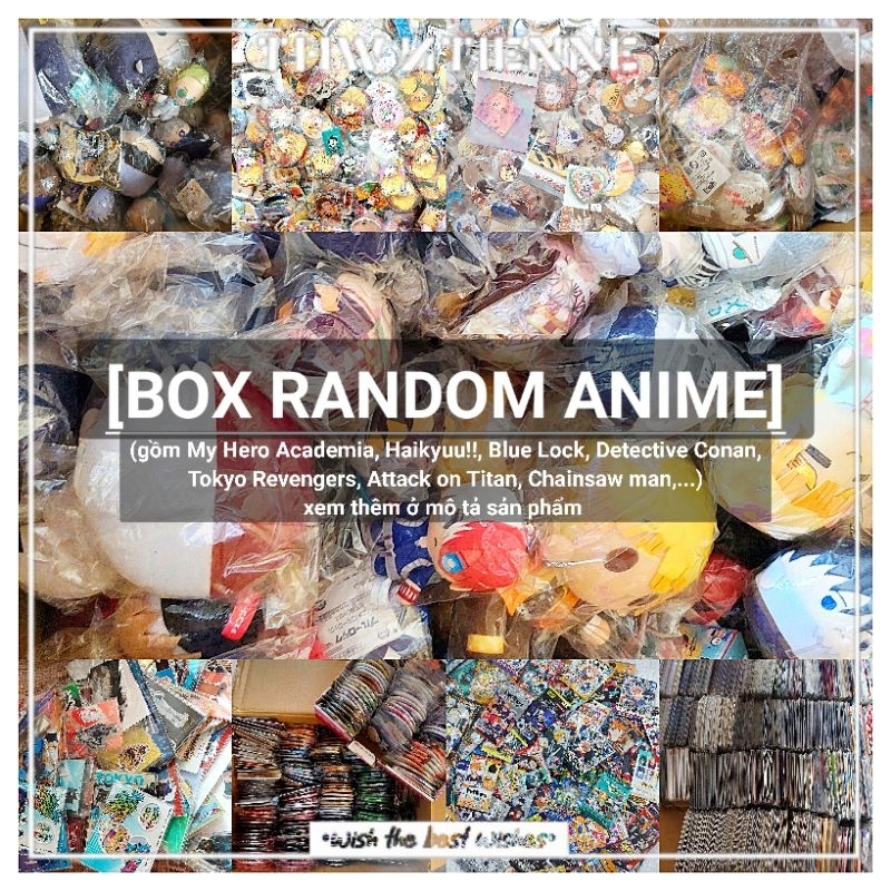 Box random goods/card/pack official JJK/MHA/HQ/TR,...