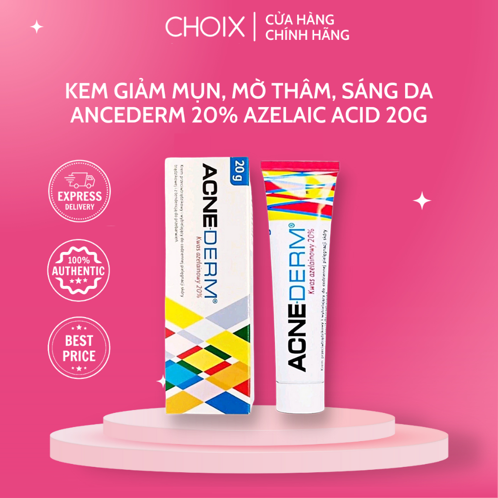 Kem Dưỡng Hỗ Trợ Giảm Mụn, Mờ Thâm, Sáng Da ACNE DERM 20% Azelaic Acid