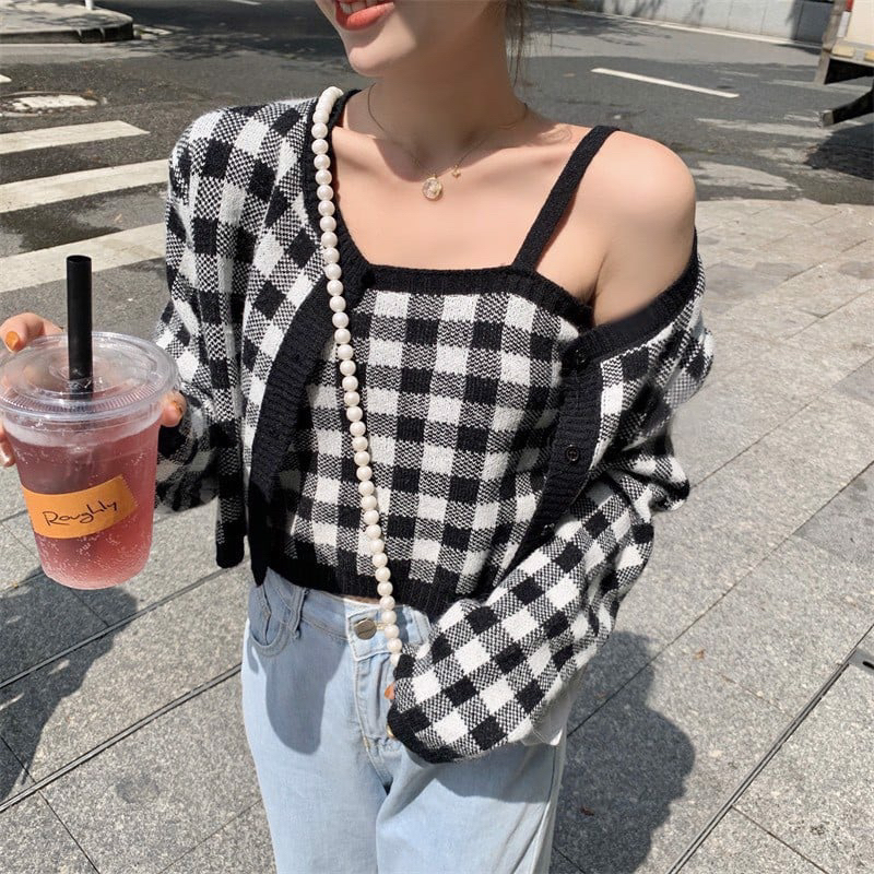 AnDi.vnxk Set áo caro nhiều màu xuất dư xịn - W.hoau