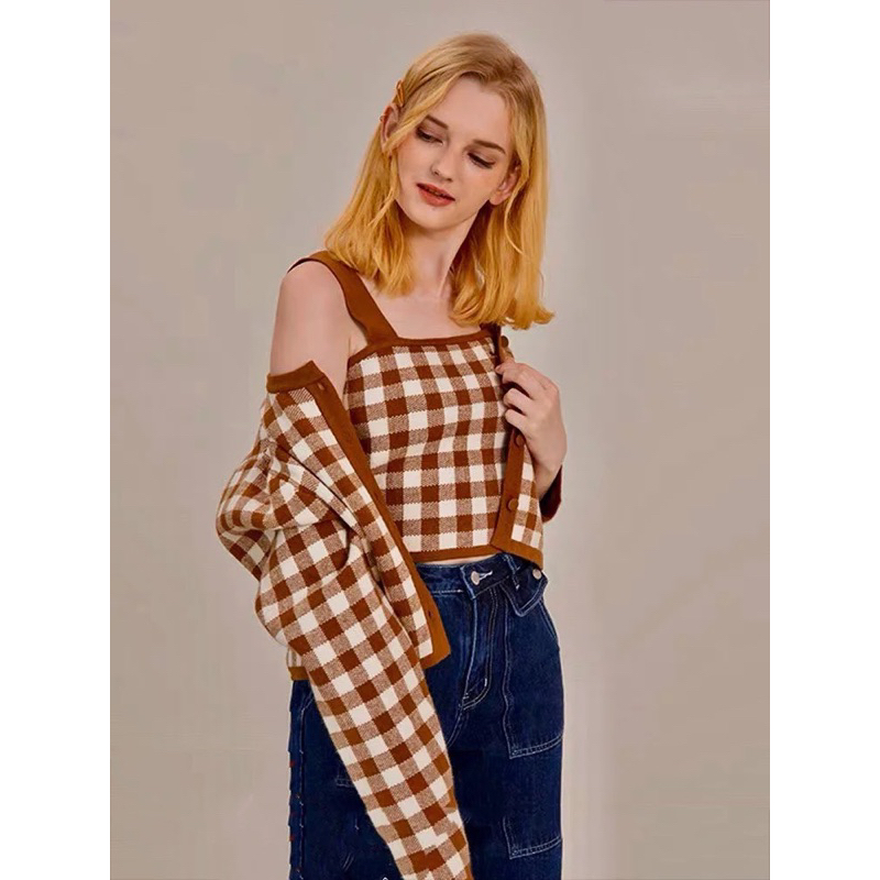 AnDi.vnxk Set áo caro nhiều màu xuất dư xịn - W.hoau
