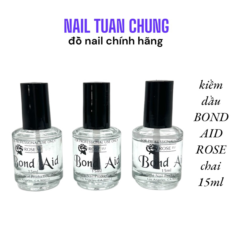 Kiềm Dầu Bond Aid ROSE chai 15ml , Khử Dầu Móng