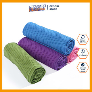 Khăn Trải Thảm Tập Yoga Hạt Silicone Chống Trượt Siêu Thấm Mồ Hôi Cao Cấp Tặng Túi Đựng Khăn YO19