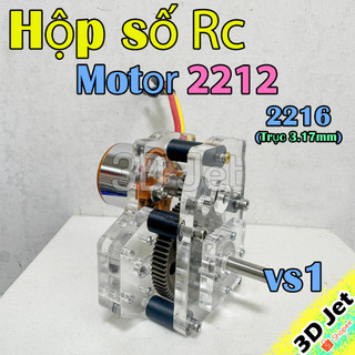 Hộp số giảm tốc motor 2212 2216, hộp số 2212 2216, hộp số rc, hộp số mica vs1 bánh răng kim loại, hop so 2212 2216, hs