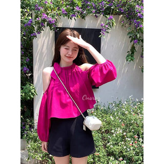 🌼áo hở vai thắt nơ dễ thương quá ✅