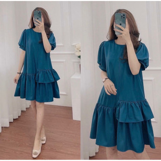 [38kg-120kg] Đầm bigsize. Đầm suông MG208a. Inbox để được shop tư vấn size.