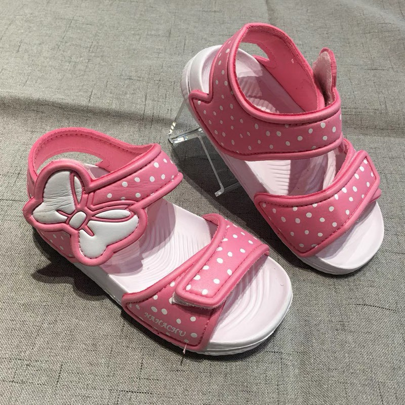 Sandal xốp kity siêu nhẹ cho bé gái họa tiết mèo và micky cho bé từ 3 tháng