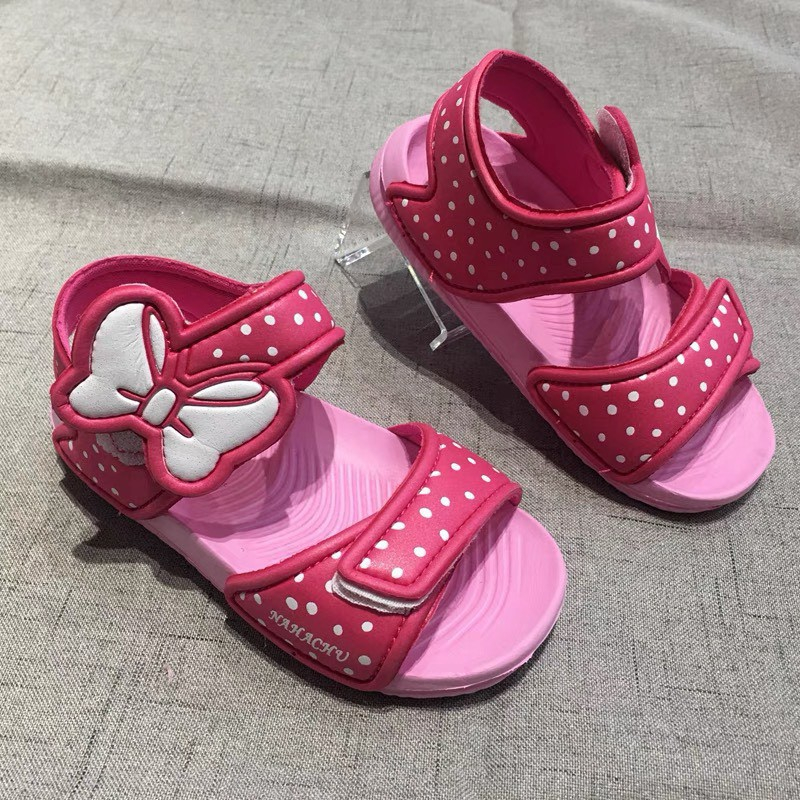Sandal xốp kity siêu nhẹ cho bé gái họa tiết mèo và micky cho bé từ 3 tháng