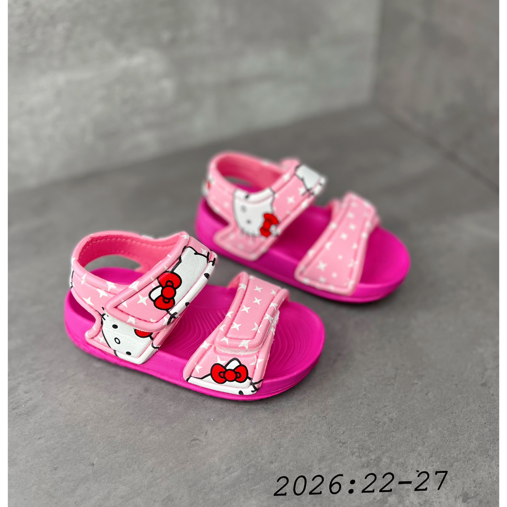 Sandal xốp kity siêu nhẹ cho bé gái họa tiết mèo và micky cho bé từ 3 tháng